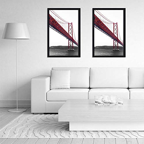 image for Kedada 11x17 Frame Black Poster Frame Without Mat Made of Solid Wood W