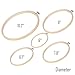 Caydo 5 Pieces Embroidery Hoop Set Bamboo Circle Cross Stitch Hoop Ring