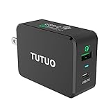 TUTUO USB C PD Charger, Type C + Quick Charge 3.0