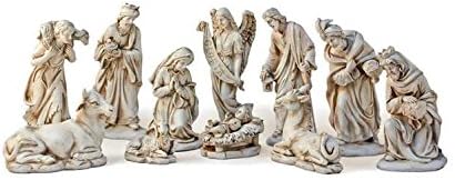 Angel Threads BoutiqueAngel Threads Boutique 7" Magnificent 11 Piece Natividad Nativity Scene Off White Color Christmas Jeremiah 29:14