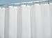mDesign Long Hotel Quality Polyester/Cotton Blend Fabric Shower Curtain, Reinforced Buttonholes - Jacquard Herringbone Weave for Bathroom Showers and Bathtubs - 72