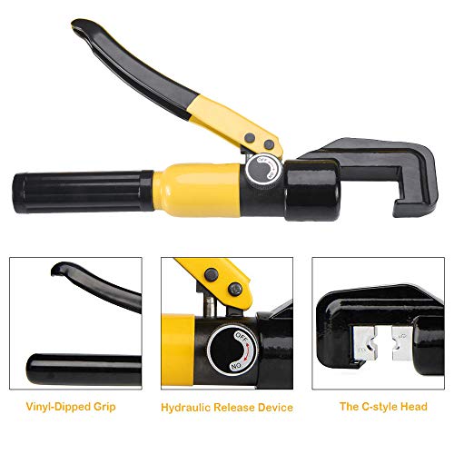 image for Suteck Hydraulic Crimper 10 Tons Hydraulic Wire Battery Cable Lug Term