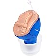 Resovonac Hearing Amplifier for Seniors Adults - Noise Reduction Hearing Ear Amplification Device Nearly Invisible Hearing Aid Cleaning kit Included (BLUE)