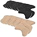 Senkary 8 Pairs Shoe Heel Grips Liner Self Adhesive Shoe Insoles Inserts Heel Cushion Pads Stickers Foot Care Protector (Black and Khaki)