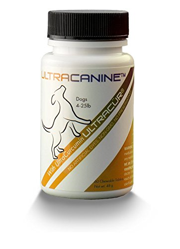 Turmeric Curcumin For Dogs - UlraCanine - Pet Antioxidant, Fast Acting Natural Pain and Inflammation Support for Dogs - 60 Chewable Tablets