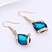 Mimgo Waterdrop Design Rhinestone Pendant Necklace Hook Earrings Chic Lady Jewelry Set