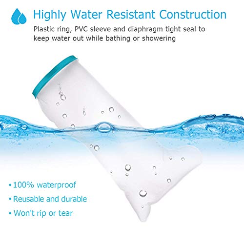 image for Doact Waterproof Adult Leg Cast Cover for Shower Bath, Cast Protector 