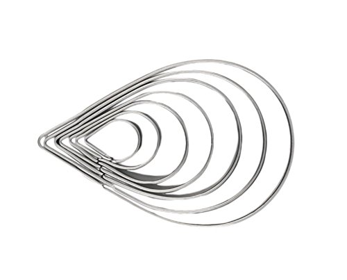 CountyLinen Gum Paste Fondant 7-Piece Rose Petal Cutter Set for cake decorating tools, 1/2-Inch to 2-3/4-Inch
