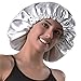 YANIBEST Satin Bonnet Sleep Bonnet Cap - Extra Large, Double Layer, Reversible, Adjustable Satin Cap for Sleeping Hair Bonnet(X-Large) Grey