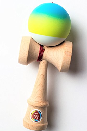 Sweets Kendamas Pro Model 2017 - William Penniman Kendama - Blue Lime Green Fade with White Split and Cushion Clear