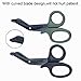 Medical Shears,EFORCAR Trauma Bandage Scissors,EMT Paramedics Nurses First aid Sharp Stainless Steel Saw Tooth Black Green Scissors,(2 Pack)