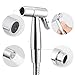 VOVA Handheld Shattaf Bidet Sprayer for Toilet, Cloth Diaper Sprayer,Toilet Shower with T-Valve,Bum Gun Hand Bidet - ABS White Chrome (Bidet A)