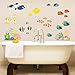 DECOWALL DW4-2001 Coral Reef Fish Kids Wall Stickers Wall Decals Peel and Stick Removable Wall Stickers for Kids Nursery Bedroom Living Room décor