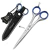 Haryali London Hairdressing Scissors -Professional 6" Hair dressing Scissors Hairdressers Hair Cutting Shears – Hair Cutting Scissors - for Men and Women with Real Leather Pouch
