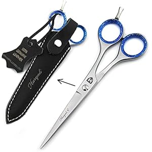 Haryali London Hairdressing Scissors -Professional 6" Hair dressing Scissors Hairdressers Hair Cutting Shears – Hair Cutting Scissors - for Men and Women with Real Leather Pouch