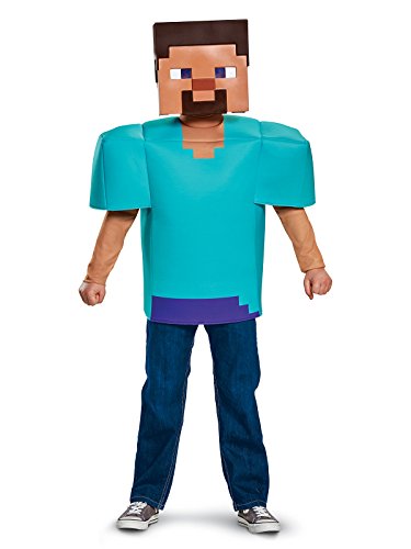 Steve Classic Minecraft Costume, Multicolor, Small (4-6)