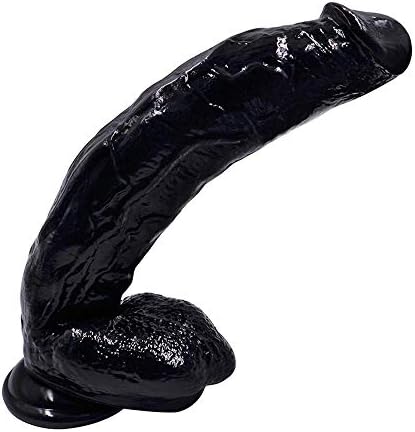 Hu-ge Di-ldo Extreme Big Realistic Sturdy Suction Cu-p Pe-NIS for Women Se-x to-ys,11.8inches,Black