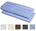 100% Egyptian Cotton, 540 Thread Count 2 Pack Striped King Size Pillowcases - 4 Colors with Wrinkle Guard to Choose from - fits 20x36 (Color: Light Blue)