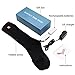 Electric Heated Socks Kit Unisex Warm Thermal Socks Rechargeable Battery Foot Warmers Winter Ideal Gift for Men & Women perfect for Indoor Outdoor Sport Fishing/Hiking/Sleeping Medium Size (Black)