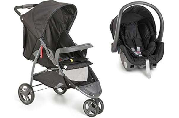 Kit Carrinho Bebê 3 rodas Cross Trail 1450 Galzerano Preto com Bebê  Conforto Cocoon 8181 Black | Amazon.com.br