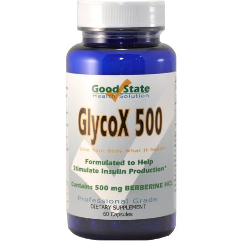 Glycox 500 with Berberine HCL 500 Mg 120 Veggie Capsules (120) image