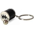 RBOKO Six-speed Manual Transmission Keychain, Mini Creative Auto Part Model Gear Box Keychain, Car Shift Lever Manual Transmission Gearbox Pendant Accessories (Black)