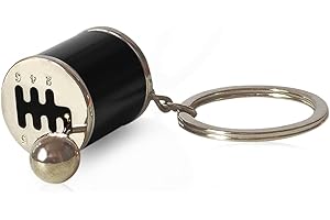 RBOKO Six-speed Manual Transmission Keychain, Mini Creative Auto Part Model Gear Box Keychain, Car Shift Lever Manual Transmission Gearbox Pendant Accessories (Black)