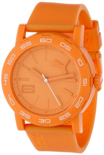 PUMA Women's PU103202003 Move Silicone Analog Watch, Orange