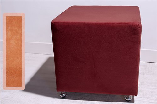 title=Arketicom Pouf Cubo Uills con Rivestimento in Microfibra Sfoderabile e Ruote