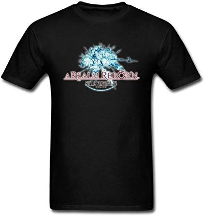 Liyo Mens Final Fantasy XIV A Realm Reborn T Shirts Black L