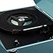 Floor Stand Turntable, Bluetooth Receiver, CD Player, FM Radio, Wood Cabinet, 3W RMS Speakers x 2, (Teal)thumb 4