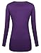 Ninedaily Women Long Sleeve Draped T-shirt Scoop Neck Flattering Tunic Tops