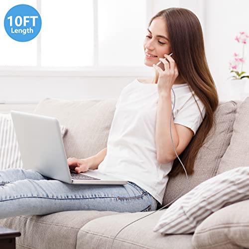 iPhone Charger Cord 10 ft Lightning Cable 90 Degree 3 Pack iPhone Charging Cable Long iPhone 11 Charger 10ft [Apple Certified] Nylon Braided for 13 mini/13/12/11 Pro MAX/XR/XS/8/7/Plus/6S/SE/iPad