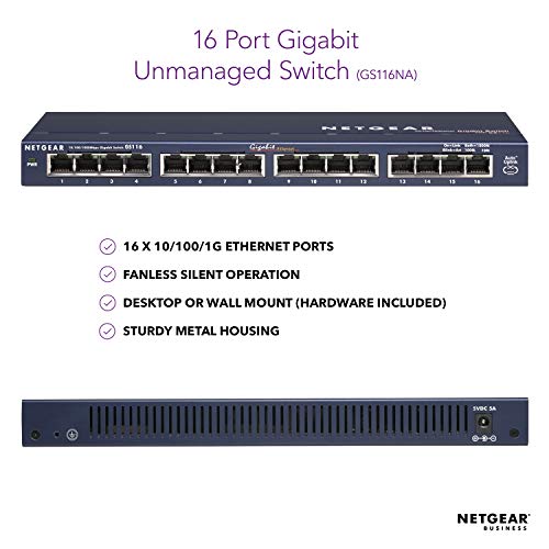 1 NETGEAR+Ethernet+Unmanaged+Protection+GS116NA