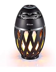 DIKAOU Led Flame Speaker, Torch Atmosphere Bluetooth Speakers&Outdoor Portable Stereo Speaker with HD Audio and Enhanced Bass,LED flickers Warm Yellow Lights BT4.2 for iPhone/iPad/Android