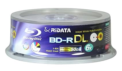 Amazon Com Ridata Blu Ray Disc 50gb 6x White Inkjet
