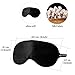 MYCARBON Real Silk Eye Mask Sleep Mask for Women Black Light Weight Travel Sleeping Mask Super Soft Eye Cover for Men and Kids