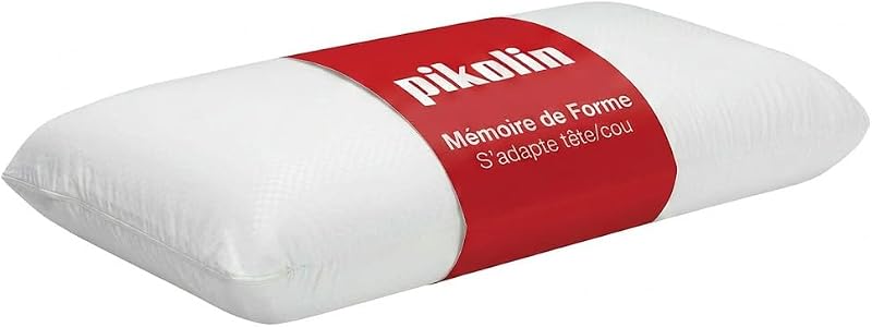 Lot de 2 Oreillers à Mémoire de Forme 70 cm, Qualité Hôtel - Adaptabilité Cervicale et Hypoallergénique - Fermeté Moyenne pour Toutes les Positions - Double Taie Respirante et Douce