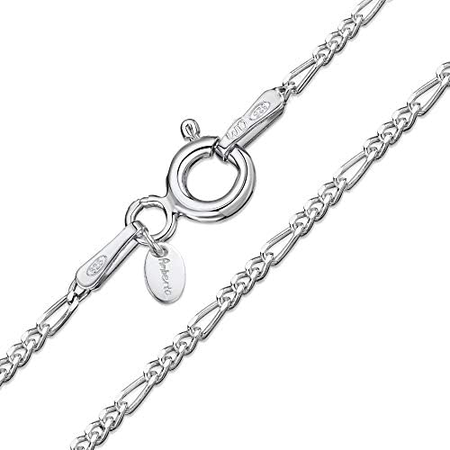 Amberta Collane piatte unisex in argento sterling 925, Nessuna pietra preziosa