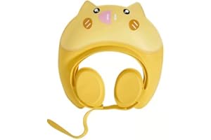 Kids Shampoo Shield - Adjustable 3-Layer Waterproof Bath Cap with Eye & Ear Protection, Soft Silicone Visor for Babies to Tee