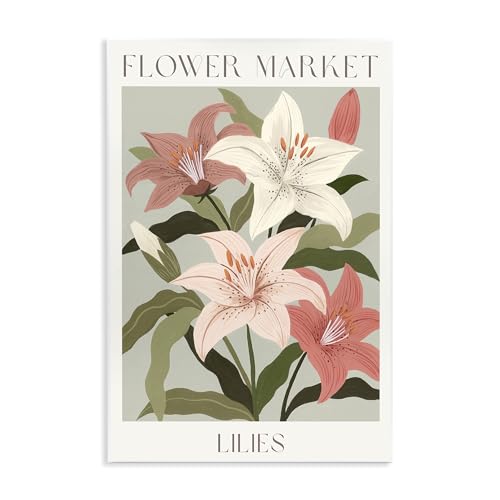 Stupell Industries Flower Market Lilies Wall Plaque Art design by Courtney Hale…