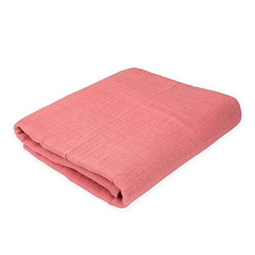 Organic Muslin Swaddle Blanket Oliver & Rain, Newborn Baby Girl, Rose