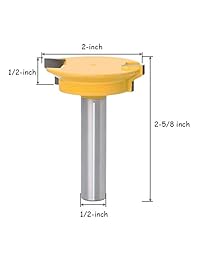 Zzanggu - Cerradura de cajón con vástago de 0.5 in, puntas de enrutador delantero para fresado de carpintería con diámetro de 2.0 in