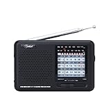 Cakin 836 Portable FM/AM/SW 9 Band Radio Receiver (A836 Black)