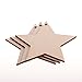 Christmas Wooden Crafts Hanging Ornaments Christmas Tree Decoration Unfinished Wood Cutouts for DIY Blank Slices to Paint (10PCs Star Style)