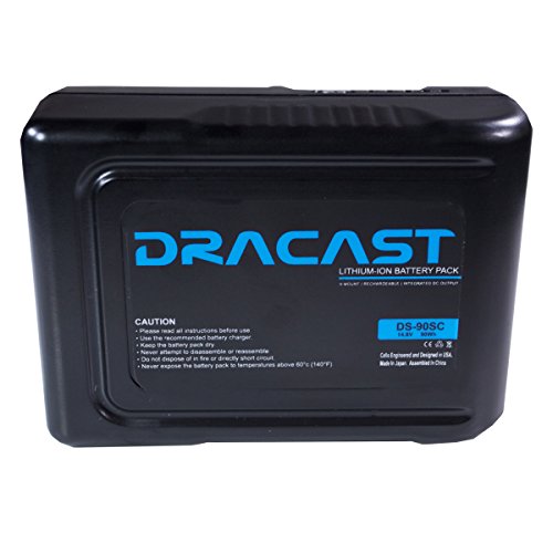 Dracast 90Wh 14.8V Compact Li-Ion V-Mount Battery, Black (BA-90SC)