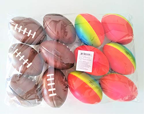 image for ITISMINE 12 pcs Mini Foam Football Stress Balls for Stress Relief Sque