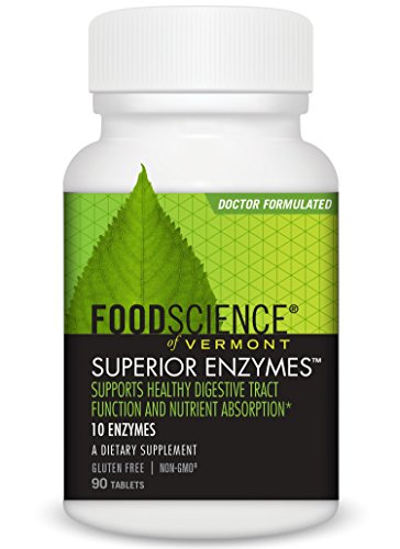 FoodScience of Vermont Superior Enzymes, Digestive Health Support, 90 Tablets