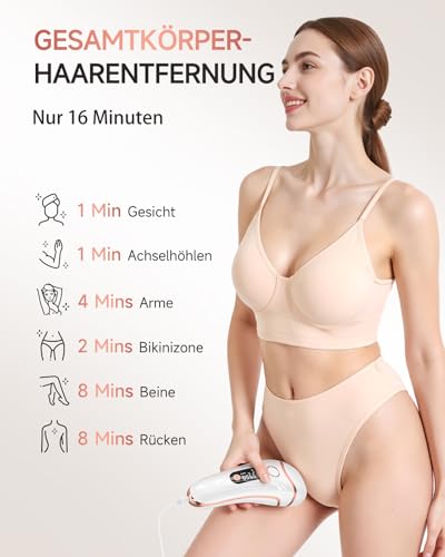 Haarlosy IPL Devices Hair Removal Laser for Men and Women, 999,900 Light Pulses, 3 Functions HR/SC/RA and 9 Energy Levels, Painless Hair Removal for Body, Face, Bikini Area