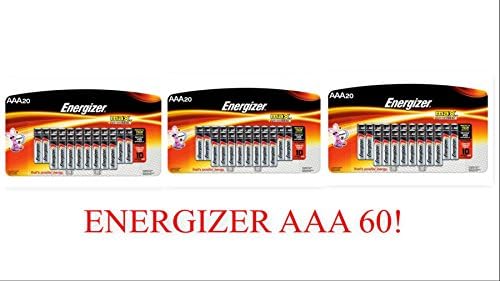 Energizer Max Premium AAA Batteries, Alkaline Triple A Battery (60Count) E92BP-60